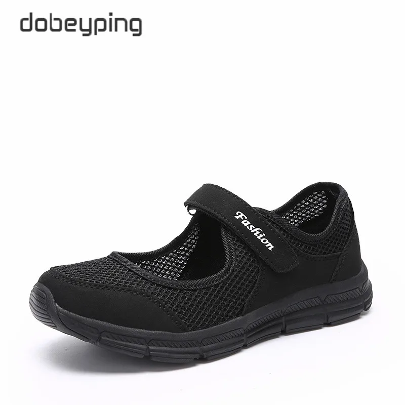 Dobeyping новые летние женские туфли из сетчатого материала на плоской подошве