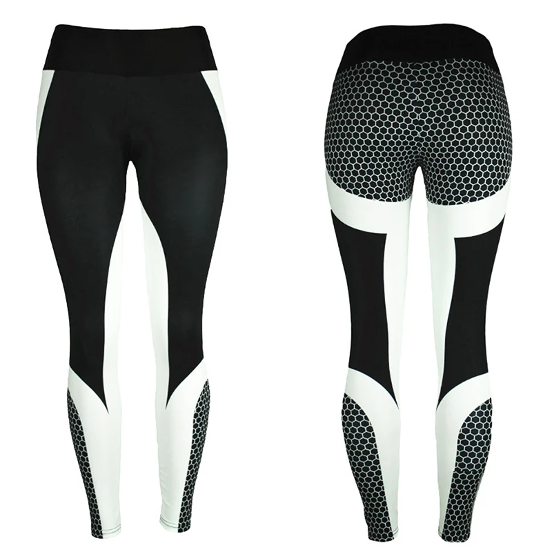 2019 New Arrival Pattern Leggings Women Print Pants Work Out Sporting Slim White Black Red Gray Trousers Ladies Fitness Leggins