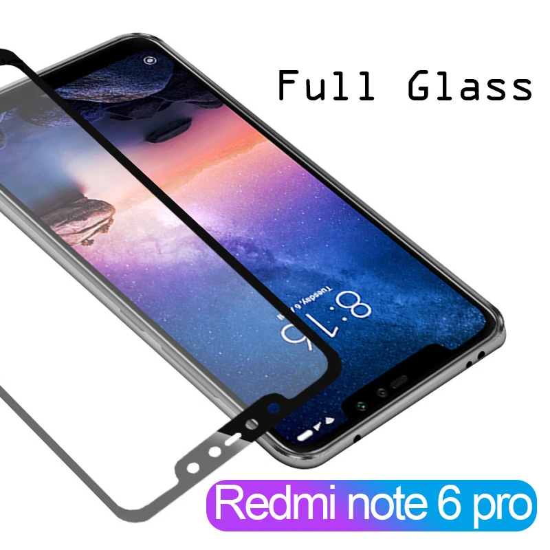 Закаленное стекло 2 шт./лот для xiaomi redmi note 7 с полным покрытием 6 6a pro 6pro пленка