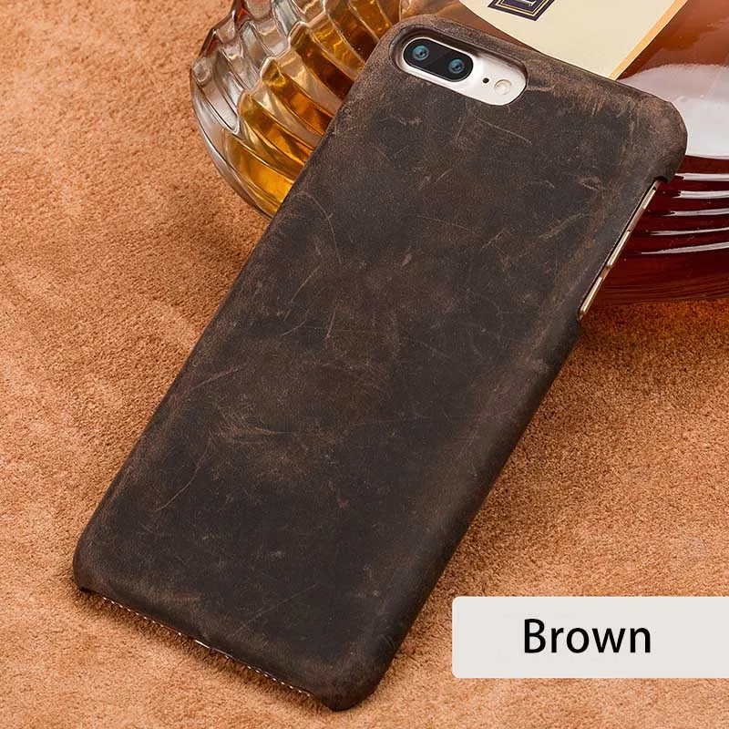 Deep brown LANGSIDI полностью зернистый кожаный чехол для телефона для Xiaomi mi 9 8 8SE 6X Red mi Note 5 Pro 5 Plus 4X чехол s для samsung S8/S8 Plus - Цвет: Deep brown