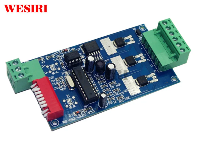 Трехканальный декодер DMX512 драйвер диммера 3CH RGB DMX контроллер DC5V 24V для