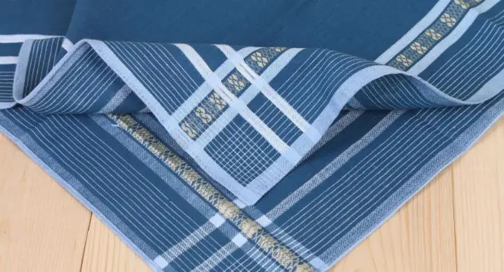 Отборный хлопок мужской Hanky 12 пакет клетчатая клетка разные цвета Карманный платок квадраты 43 см Тонкая строчка Hanky