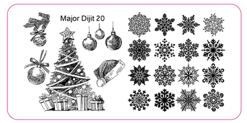 Новое Прибытие 6.5*12.5 см кружева DIY Шаблона Nail Art Польский Штамповка Плиты 3D Шаблон Трафареты Для Ногтей штамп для плиты пластины для стемпинга - Цвет: Major Dijit20