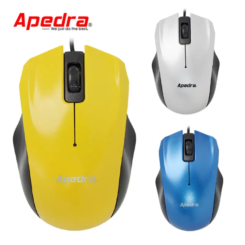 Apedra M4 Professional Wired Optical Mouse 3 Button 1000DPI 1.2m USB Office Mice Simple For Laptop Computer | Компьютеры и офис