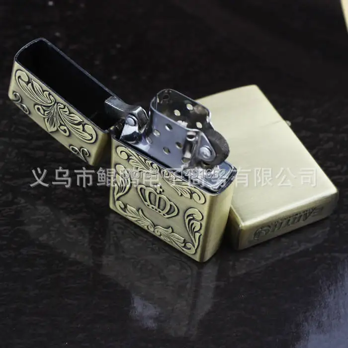 High Quality bronze Fashion oil kerosene lighters C1 Windproof Metal Smoking Fuel Lighter | Дом и сад