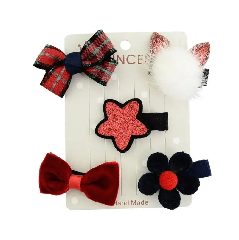 1 комплект милый бант для девочек Дети цветов заколки волос Pin луки звезда заколка