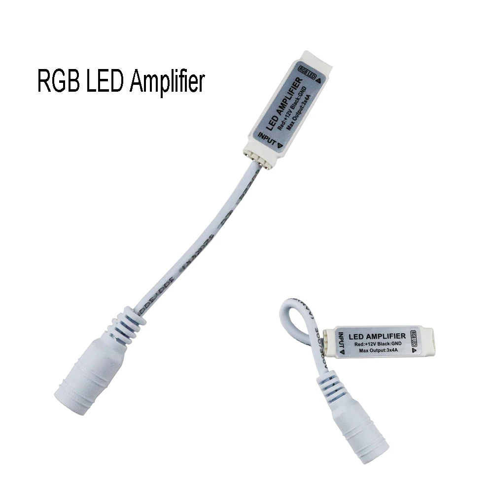 RGB Led усилитель + DC plug 3 * 4A для 5050 3528 светодиодной ленты light Connector 12V 144W 4 pin Быстрая