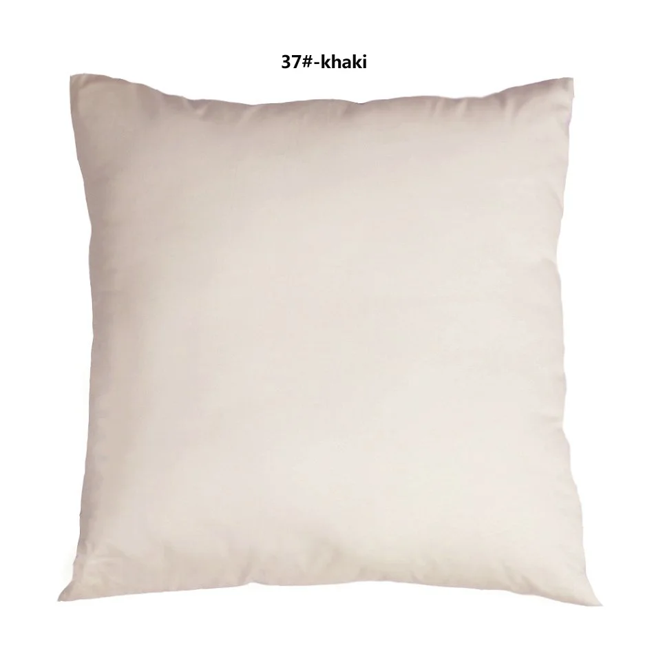 khaki Наволочка для дивана из хлопка, 40x40/45x45/50x50/55x55/60x60/65x65/70x70 см, декоративная наволочка, чехол для подушки - Цвет: khaki