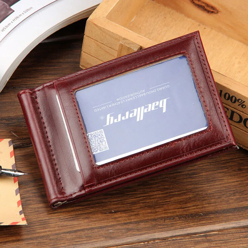 Baellerry мини мужской кожаный зажим для денег кошелек с карманом монет тонкий мужчин