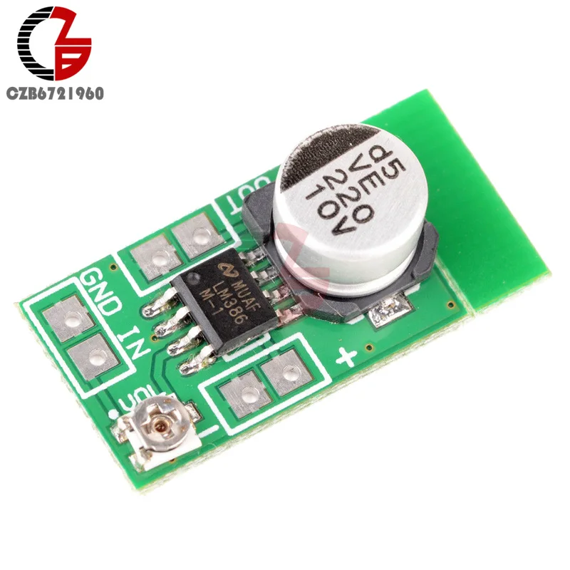 Высокая эффективность DC 3V-12V 5V Регулируемый Мини LM386 ультра-миниатюрный