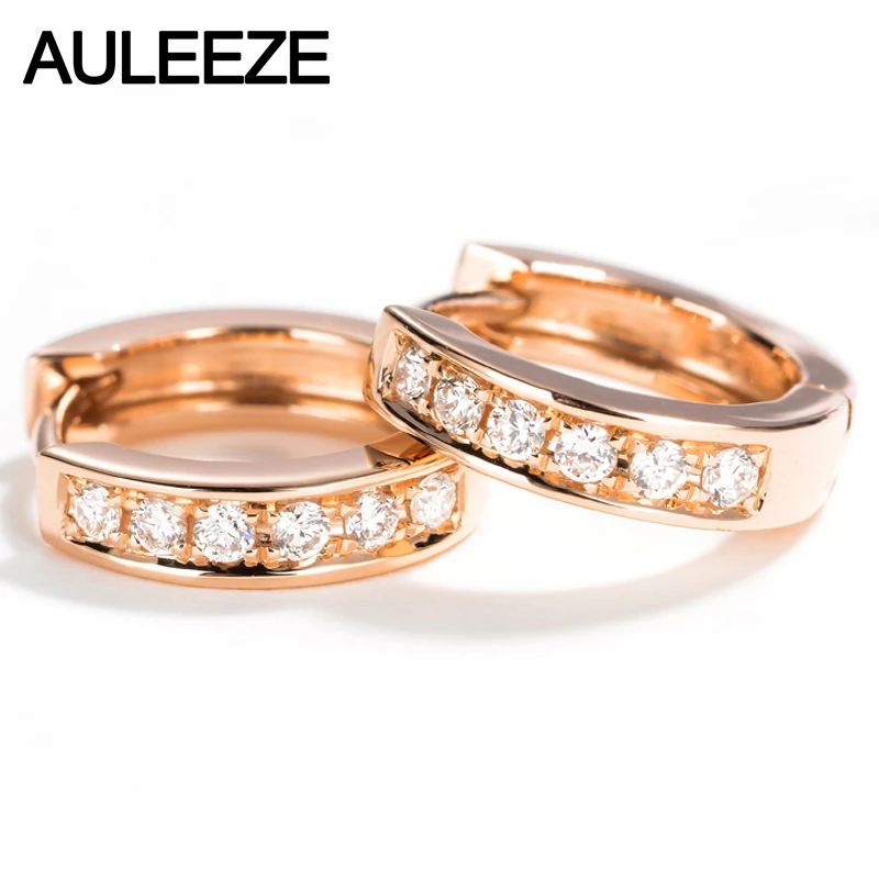 Женские серьги кольца из розового золота 18 карат|hoop earrings|earrings classicearrings for |