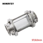 Наконечник с тройным зажимом, OD 77 мм, для санитарного прицела, с диоптрийным стеклом, подходит для трубы 5763 мм, OD из нержавеющей стали 304, фитинг для домашнего пивоварения