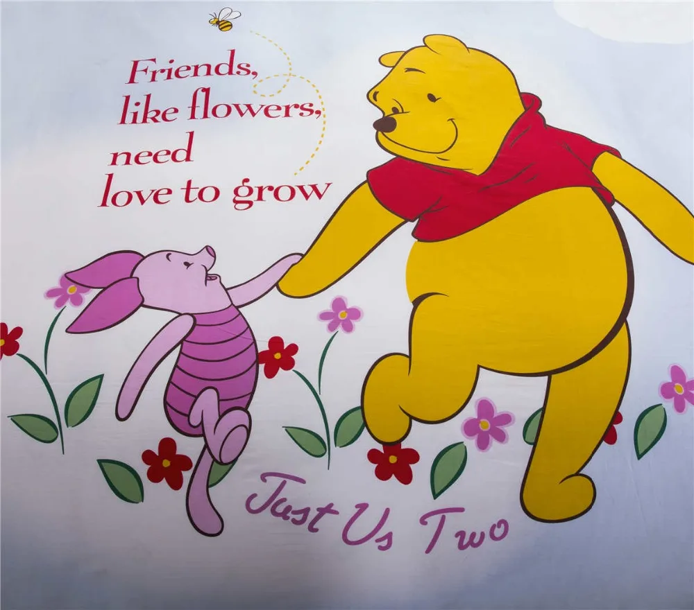 Набор постельного белья с Винни пухом и свиной пятачкой одиночный полный Queen для