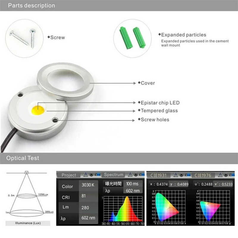 Мини светильник для шкафа 3 Вт 110 В 220 В|led cabinet light|cabinet light220v led |