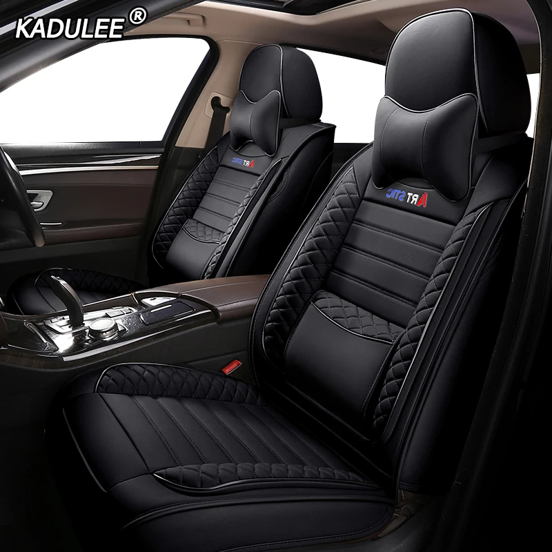 Kadulee кожаные чехлы для сидений автомобиля peugeot 107 201 205 206 207 2008 301 307 308 3008 408 407 4008 507 607 508 5007 5008 сиденья
