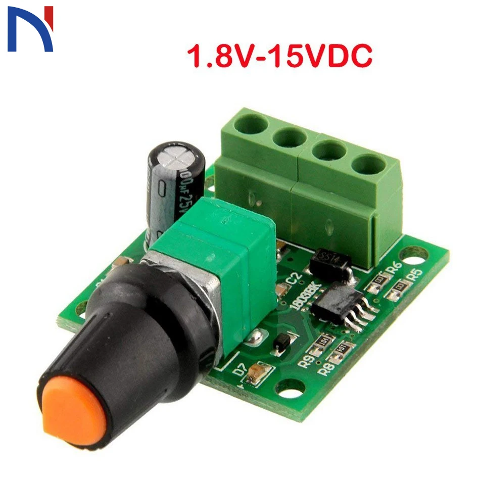 1 8 v 3v 5v 6v 7 2 12v 2A 30W контроллер скорости двигателя постоянного тока 1803BK мини
