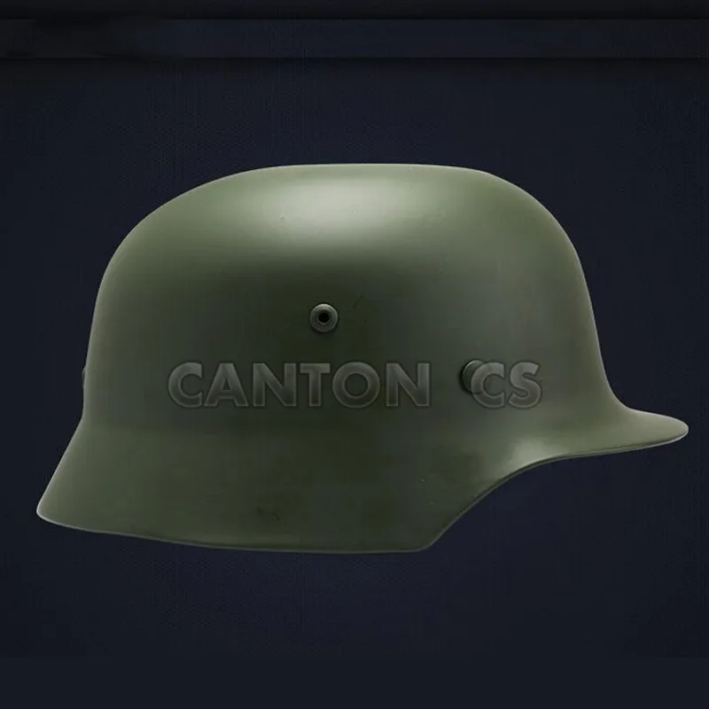 WW2 немецкий Элитный M35 Стальной шлем CS Army Luftwaffe Стальной шлем военный тренировочный шлем для активного отдыха безопасные шлемы - Цвет: green