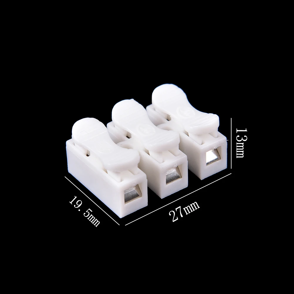 3pin 40pcs 10/20/40 шт. быстрый фиксатор соединения соединители проводов CH2 2 шпильки CH3 3 контактные, электрические кабельные наконечники 20x17,5x13,5 мм Прямая - Цвет: 3pin 40pcs