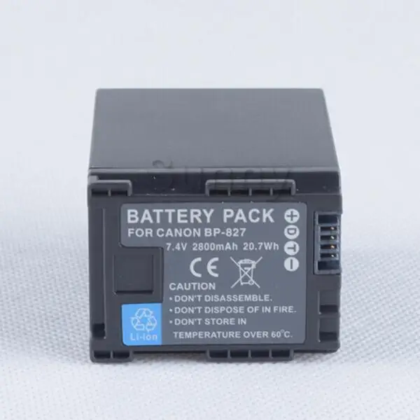 BP-827 Battery for Canon XA10 and VIXIA HF S10,S11,S20,S21,S30,S100,S200 and VIXIA HF11, HF20, HF21, HG20, HG21, HF200 Camcorder