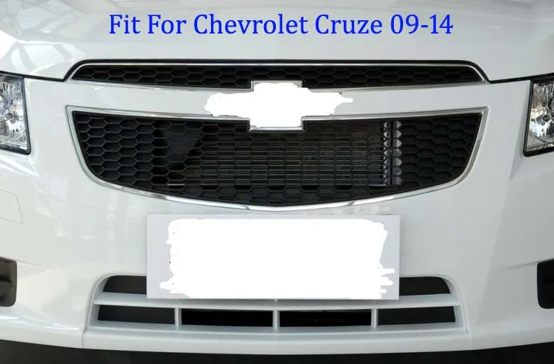 Подходит для Chevy Cruze 2009- серебристый верхний нижний передний бампер сетка решетка гриль 2 шт