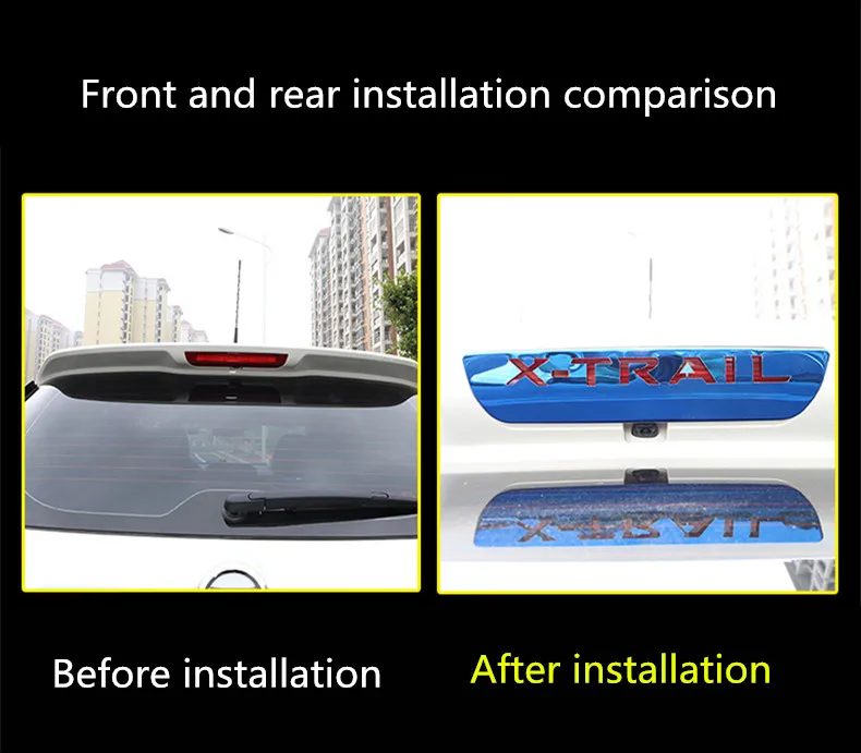 Для Nissan X trail T32 2014 2019 высокий стоп светильник наклейки аксессуары модификации для