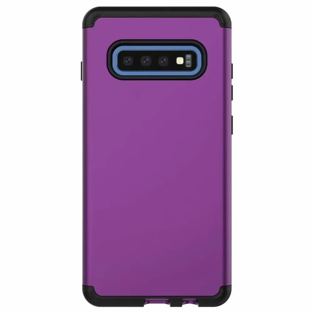 Purple Black Для samsung Galaxy S10 плюс S10e S9 S8 чехол 3 in1 чехол-гибрид с защитой от ударов и военный защитный чехол повышенной прочности для samsung Galaxy Note 8, 9 - Цвет: Purple Black