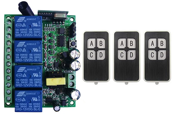 AC110V 220V 230V 4CH 4 CH 10A Беспроводной дистанционного Управление переключатели реле