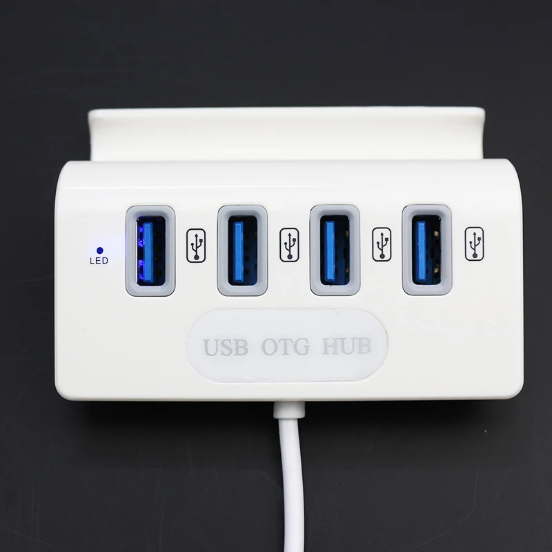 2 в 1 USB Micro usb-хаб OTG компьютер смартфон мульти 4 порта разветвитель держатель телефона для ПК Поддержка внешнего питания