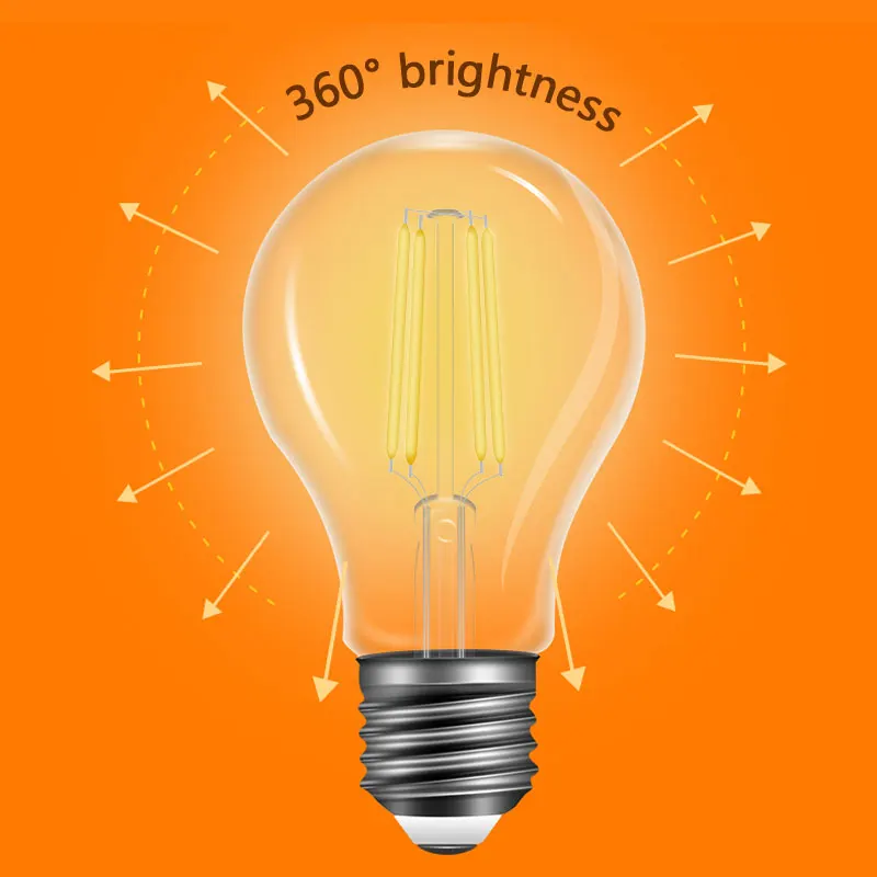 Светодиодная лампа накаливания 220 В E27 E14 2/4/6/8 Вт 10 шт.|light panel led book light|light house lamplamp
