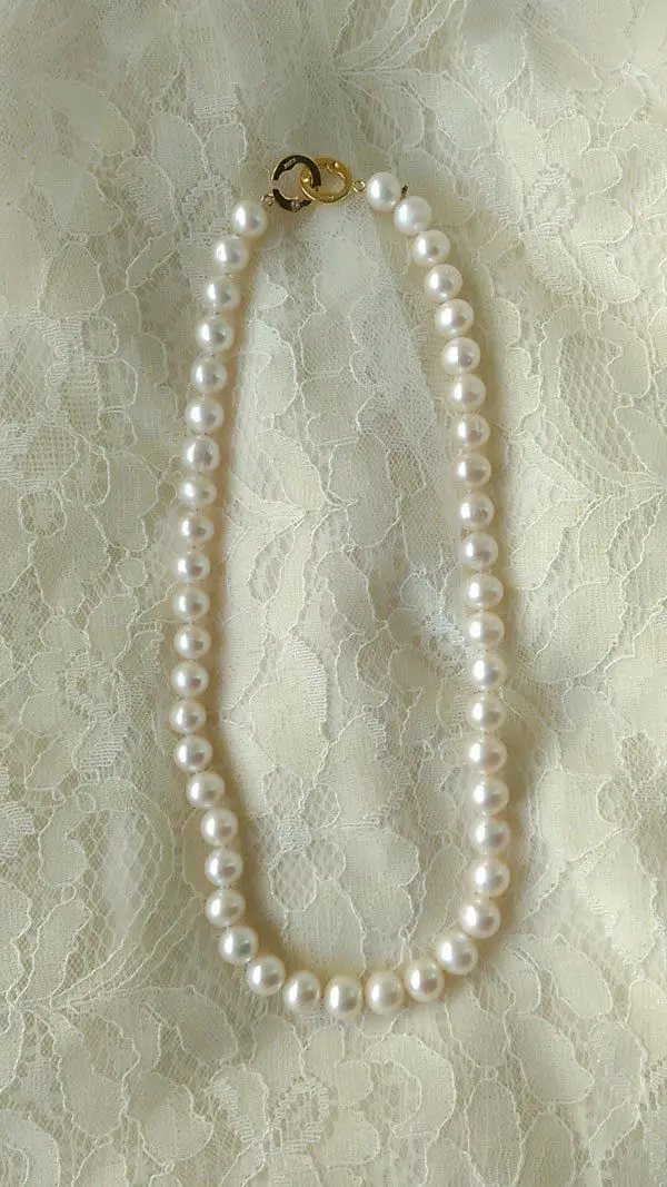 Miss charm Jew.522 white freshwater pearl bib necklace bracelet earring stud set 9-10 (A0423) | Украшения и аксессуары