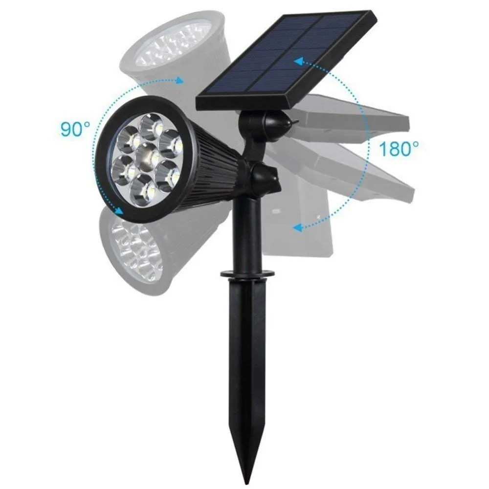 Точечные светильники DCOO на солнечной батарее 7 светодиодов Автоматическая смена