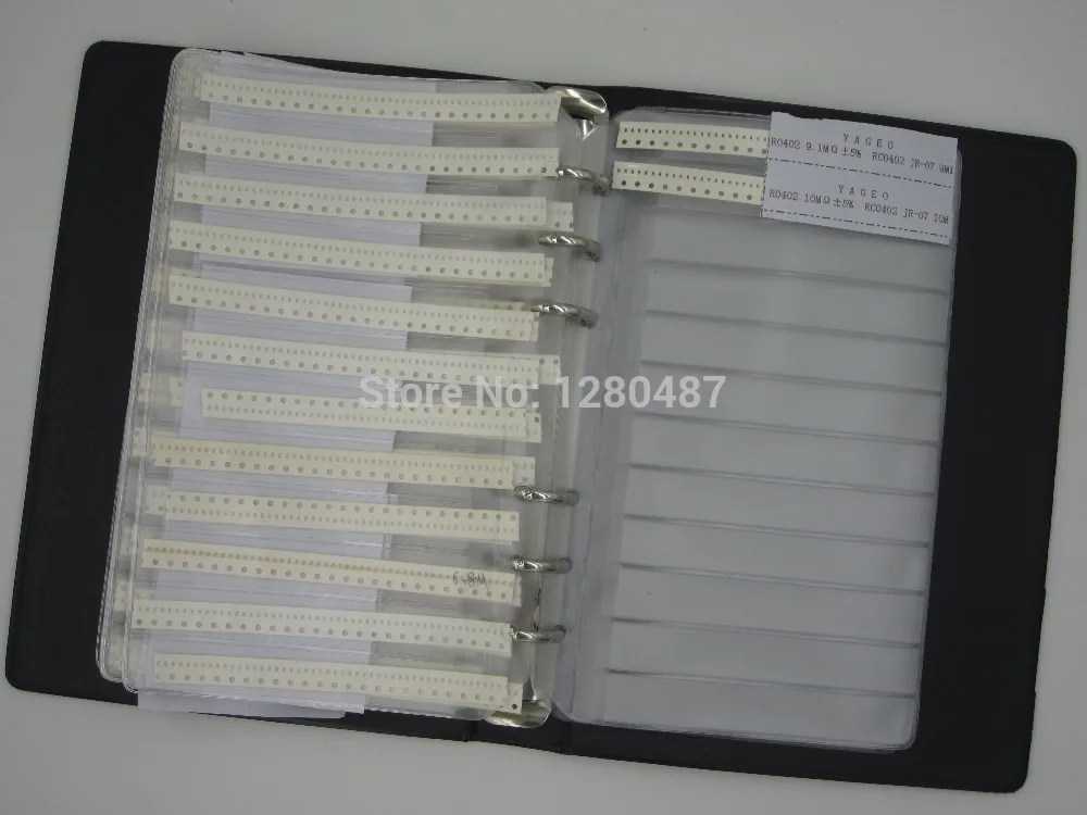 

new 0402 SMD Resistor sample book, 170 values X 48pcs=8160pcs, , Samples kit