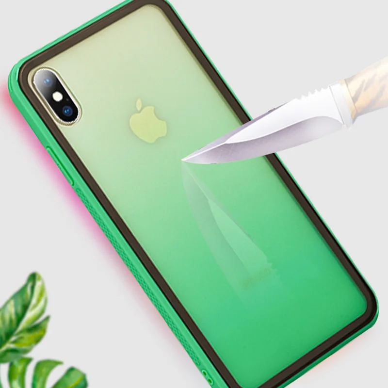 Градиентный чехол из закаленного стекла для iPhone 7 8 6 6S Plus XS XR X чехлы с рисунком Max