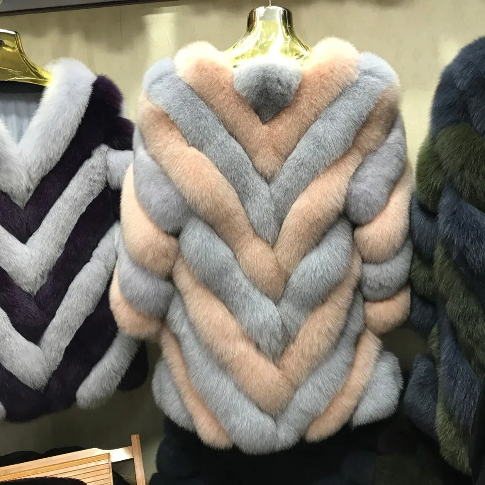 Новинка Лидер продаж Модная женская шуба из натурального Лисьего меха зимние
