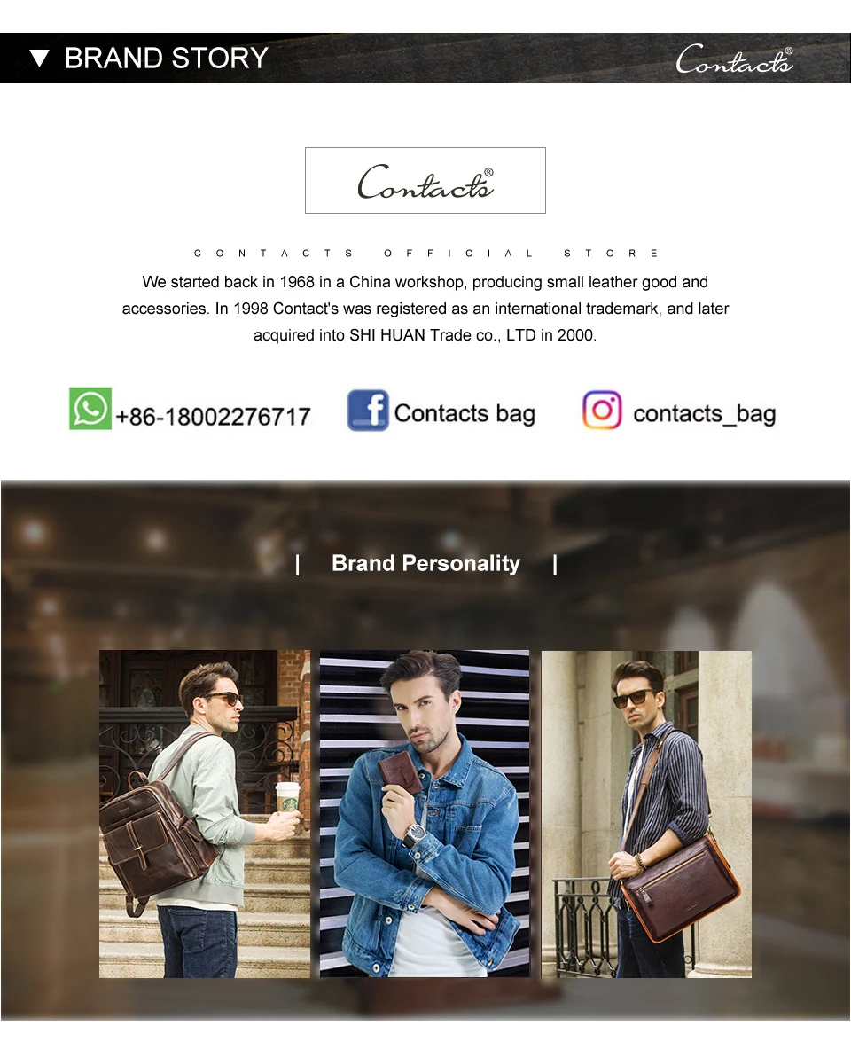 CONTACT'S Двойной тонкий кошелек RFID из натуральной кожи для хранения денег зажим для денег для мужчин с прорезями для карт