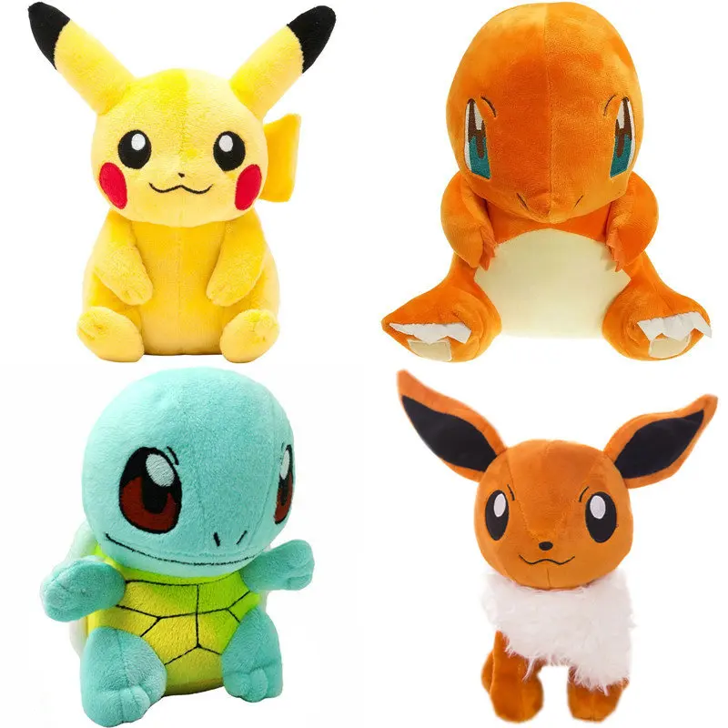 Большое плюшевое Bulbasaur Charmander Eevee набивные животные мультфильм аниме