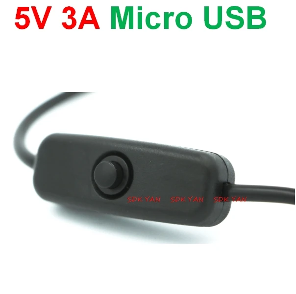 100 шт Raspberry Pi 3 Мощность адаптер 5В 3A Питание зарядными портами микро-usb и с вкл/выкл