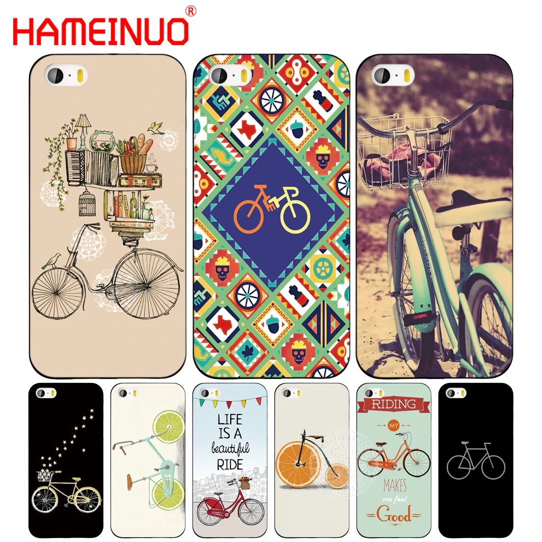 HAMEINUO велосипед сотовый телефон чехол для iphone 6 4 4s 5 5s SE 5c 6s 7 8 plus X|case for iphone|case 6case |