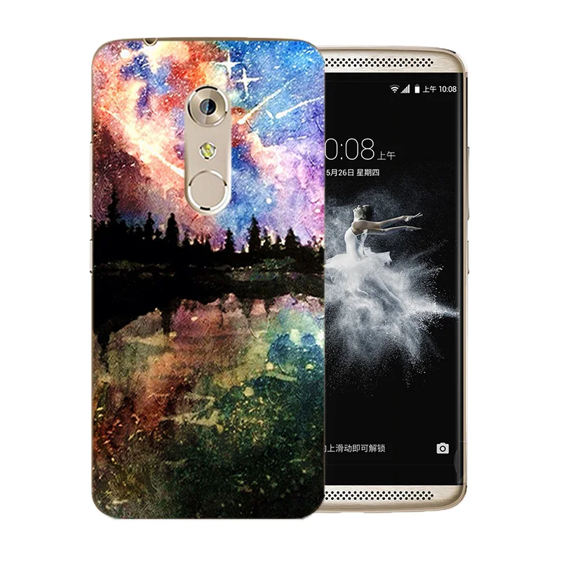 5 5-дюймовый чехол для ZTE Axon 7 A2017 мягкий силиконовый с рисунком звездного неба