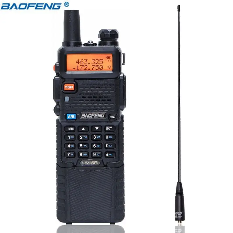 

Портативная рация Baofeng, 5 Вт, высокомощная, VHF, UHF, Двухдиапазонная, 10 км, UV5R, UV5R, портативная, CB Ham, двухсторонняя радиостанция с радио, с возможн...