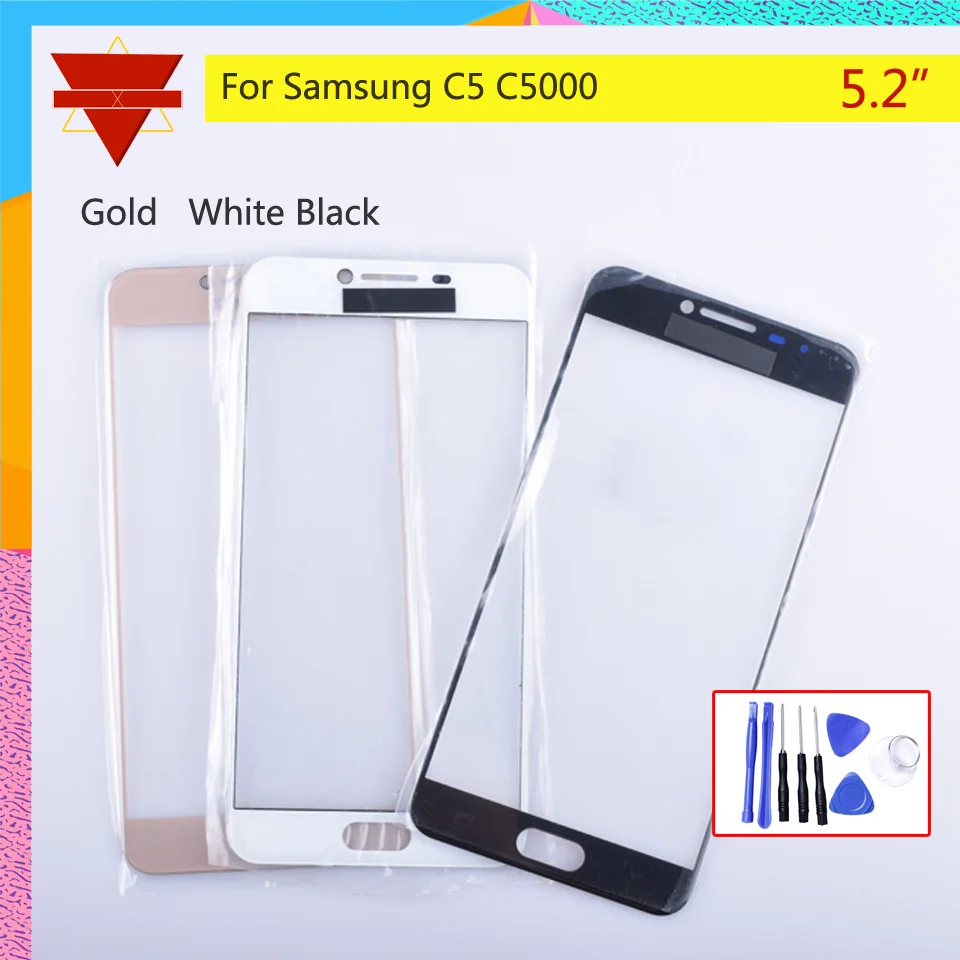 Для Samsung Galaxy C5 C5000 SM-C5000 сенсорный экран передняя стеклянная панель внешняя линза