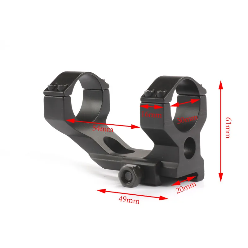 Сверхмощное консольное кольцо диаметром 30 мм с креплением для винтовки 20