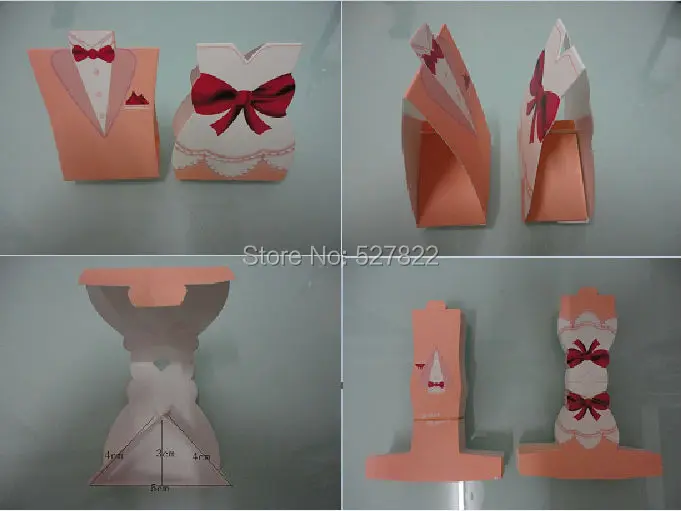 200 шт. розовые коробки конфет для невесты и жениха коробка свадебных подарков