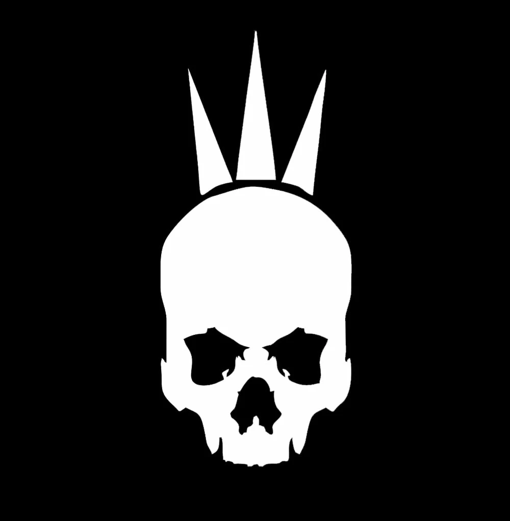 Забавный черный баннер в стиле панк с черепами Виниловая наклейка для автомобиля
