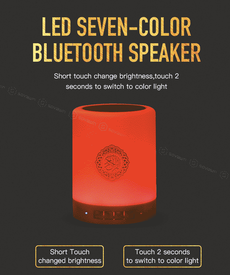 Портативный quran динамик Bluetooth FM радио AUX беспроводной сенсорный светодиодный мини-динамик s 8 ГБ TF Поддержка quran переводчик с контроллером