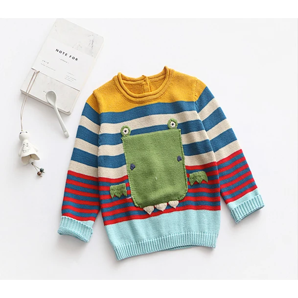 Лидер продаж Детский свитер новый толстый хлопковый ручной работы ярких цветов с