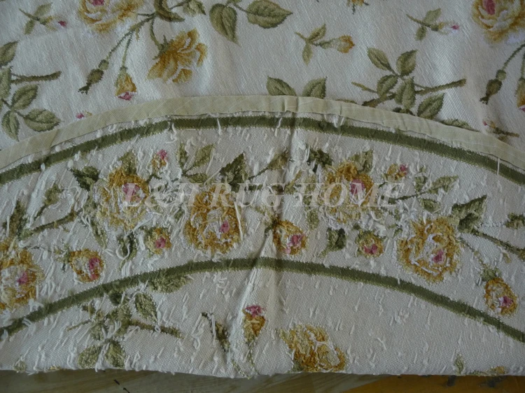 Бесплатная доставка 8x8 дюймов Круглый шерстяной коврик ручной работы с цветочным