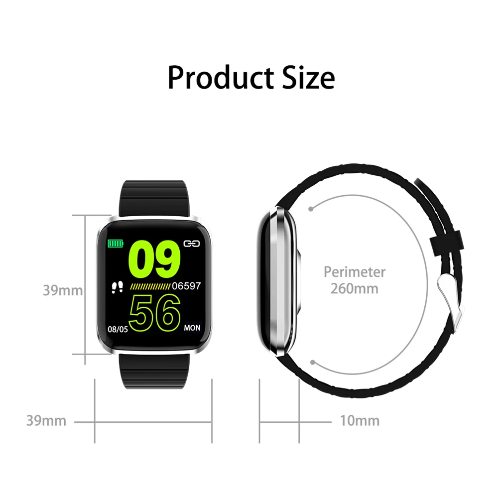 Мужские Смарт-часы 116 Pro Bluetooth 4 0 с цветным экраном IP67 водонепроницаемый