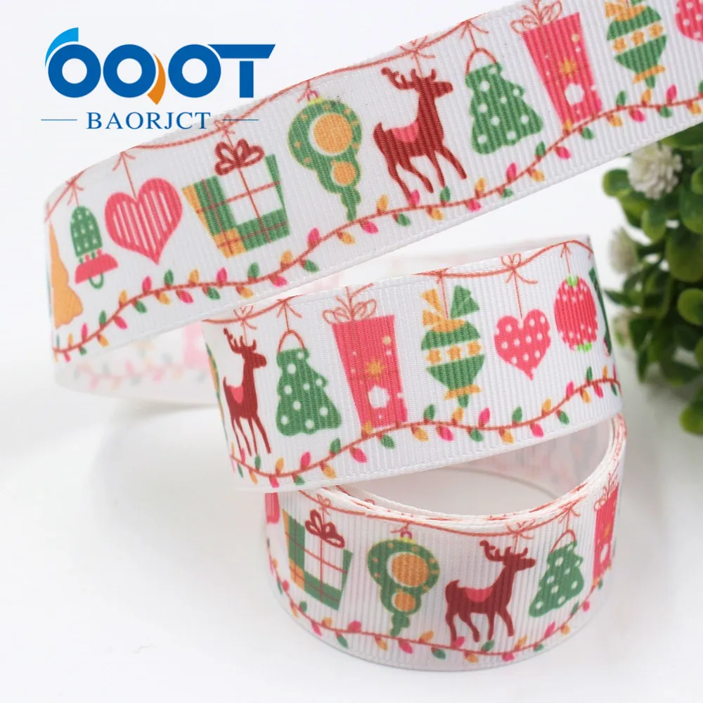 Рождественская серия OOOT BAORJCT ленты из мультфильма грогрен 25 мм 10 ярдов аксессуары