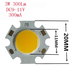 10 шт.лот Бесплатная доставка круглый COB супер яркий 3 Вт 5 Вт 7 Вт 10 Вт светодиодный чип Cob теплый белый светодиодный чип 20 мм-PCB 4 Вт 6 в